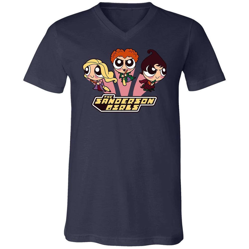 Unisex V-Neck T-Shirt - GZGTFH9X - Navy - 2