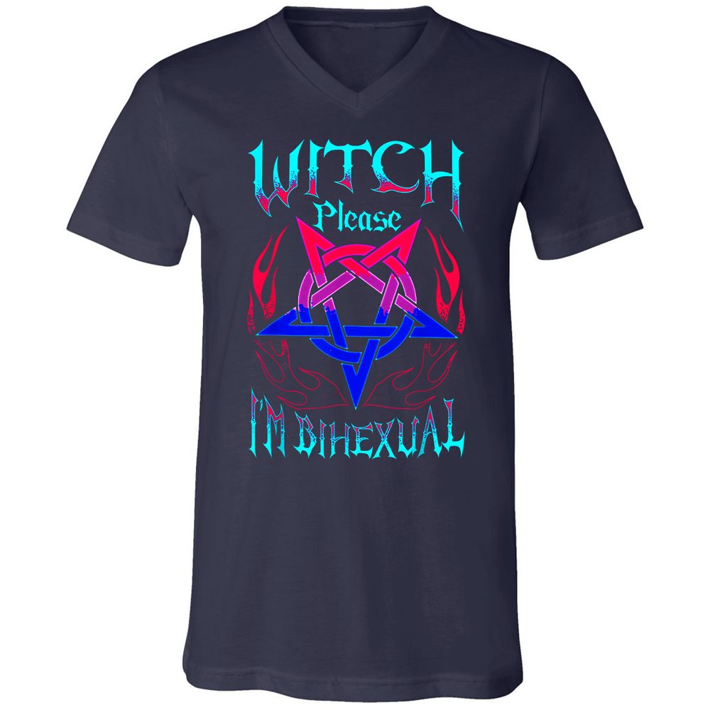 Unisex V-Neck T-Shirt - FRX93FB3 - Navy - 2