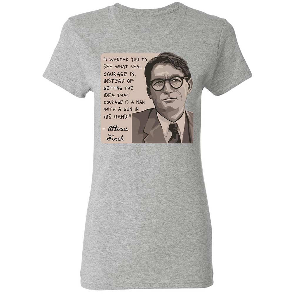 Real Courage Quote - Sport Grey - 2