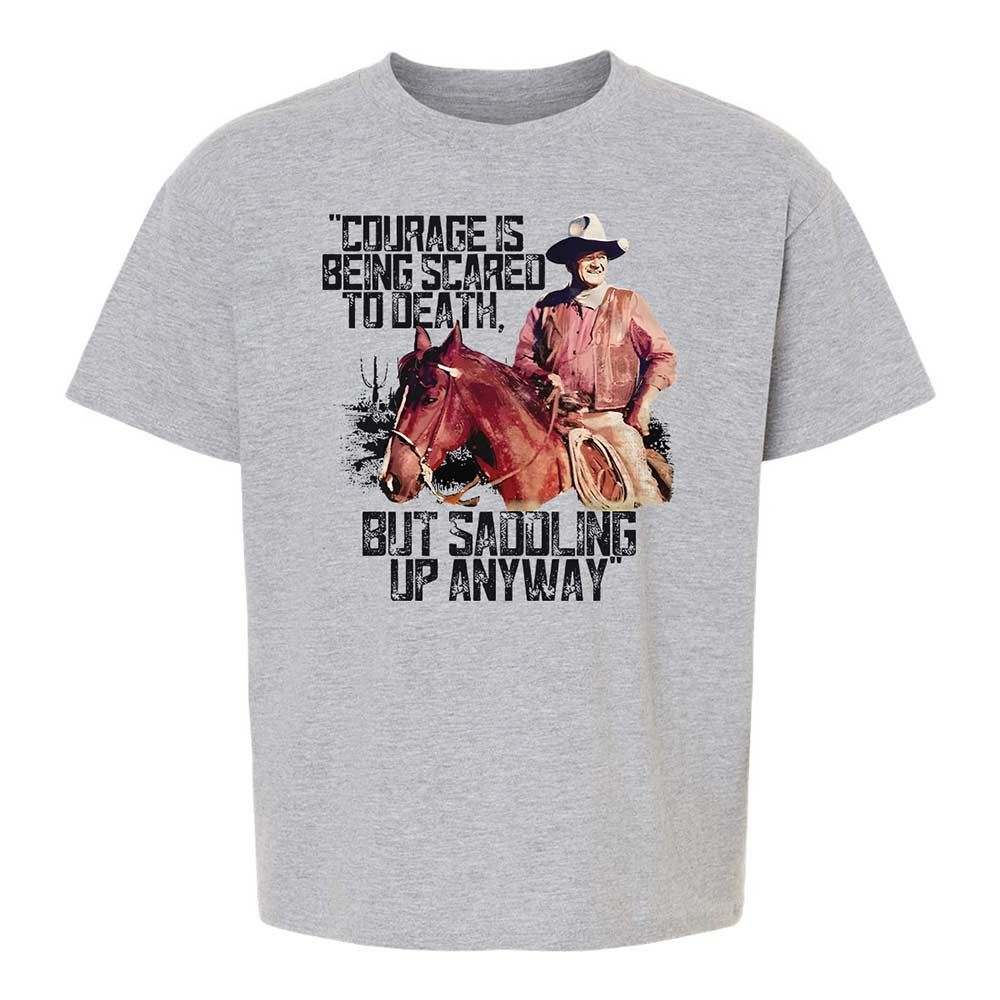 Courage is being scared to death, but saddling up anyway - Sport Grey - 2