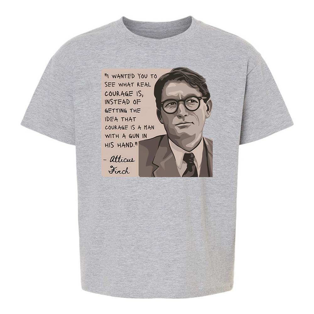 Real Courage Quote - Sport Grey - 2