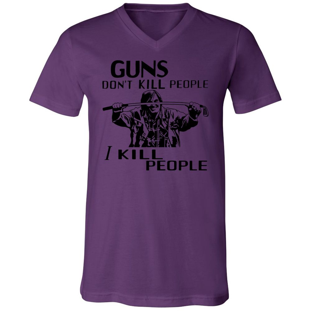 Unisex V-Neck T-Shirt - FERC8NSK - Team Purple - 2