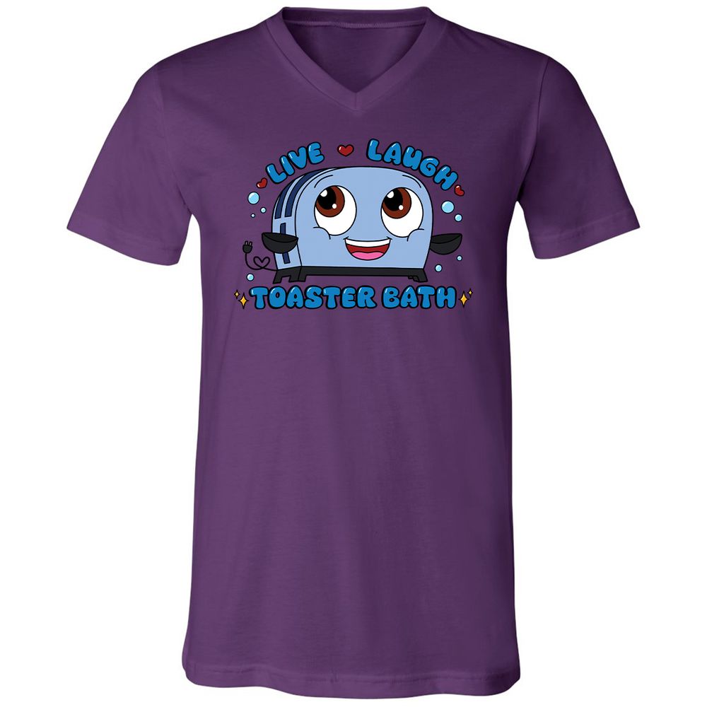 Unisex V-Neck T-Shirt - 5X5VWN5K - Team Purple - 2