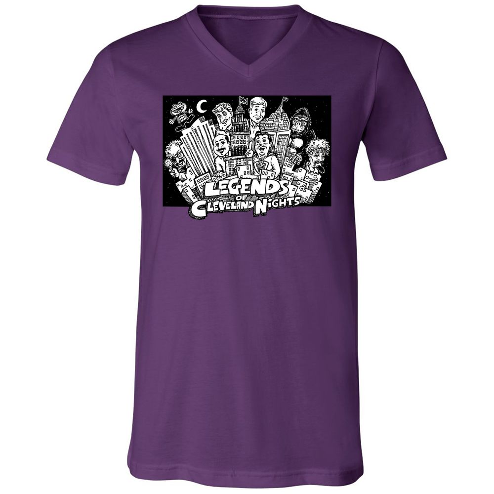 Unisex V-Neck T-Shirt - CF9N6H2R - Team Purple - 2