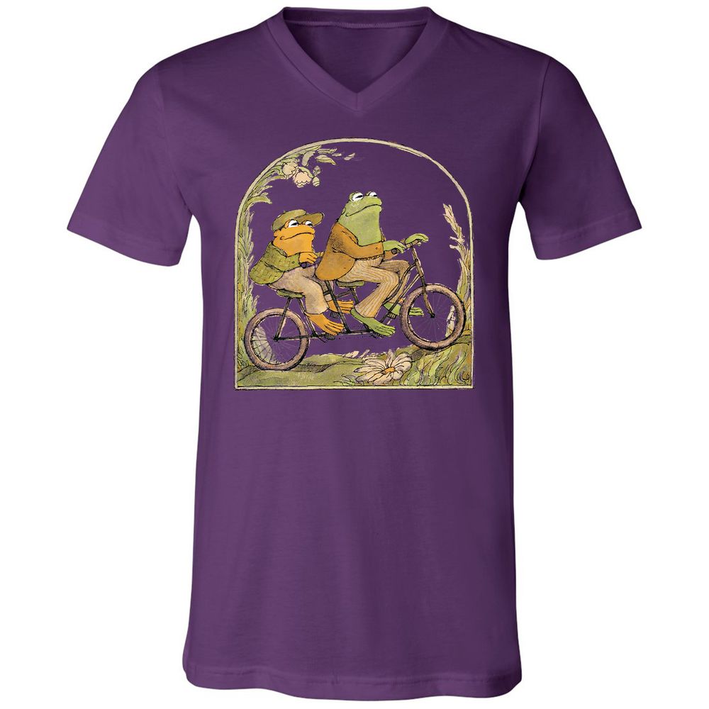 Unisex V-Neck T-Shirt - 7AV6YHNU - Team Purple - 2
