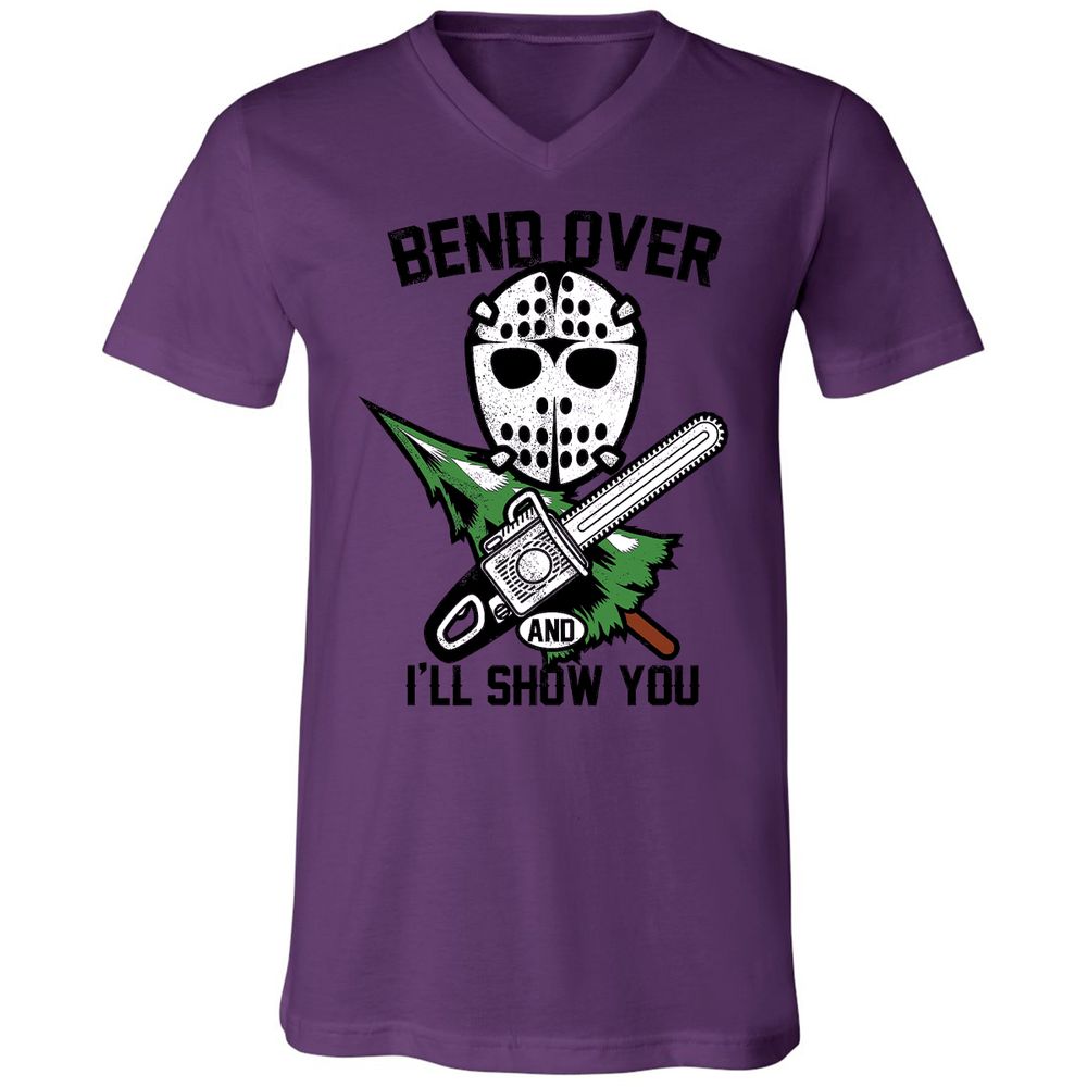 Unisex V-Neck T-Shirt - NYX8HYNM - Team Purple - 2