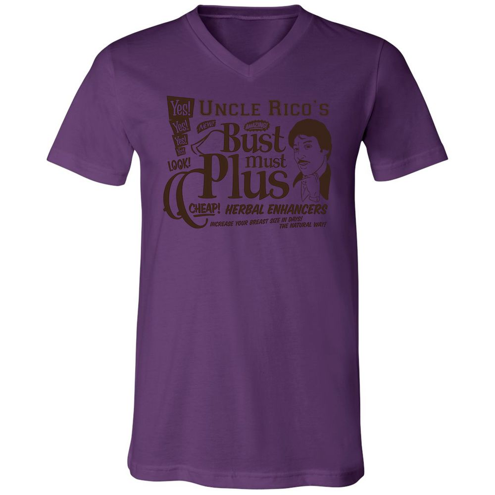 Unisex V-Neck T-Shirt - HGAUQ1ZV - Team Purple - 2