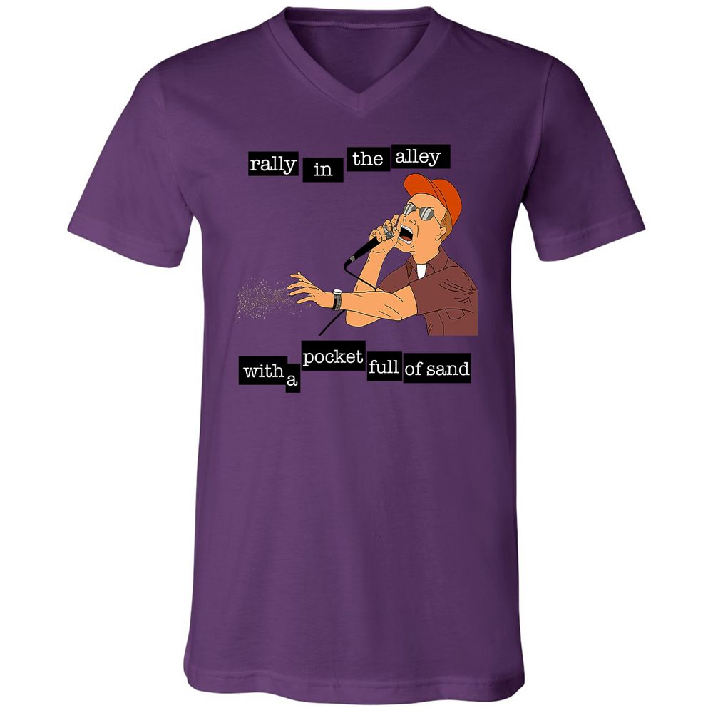 Unisex V-Neck T-Shirt - HADNDM8E - Team Purple - 2