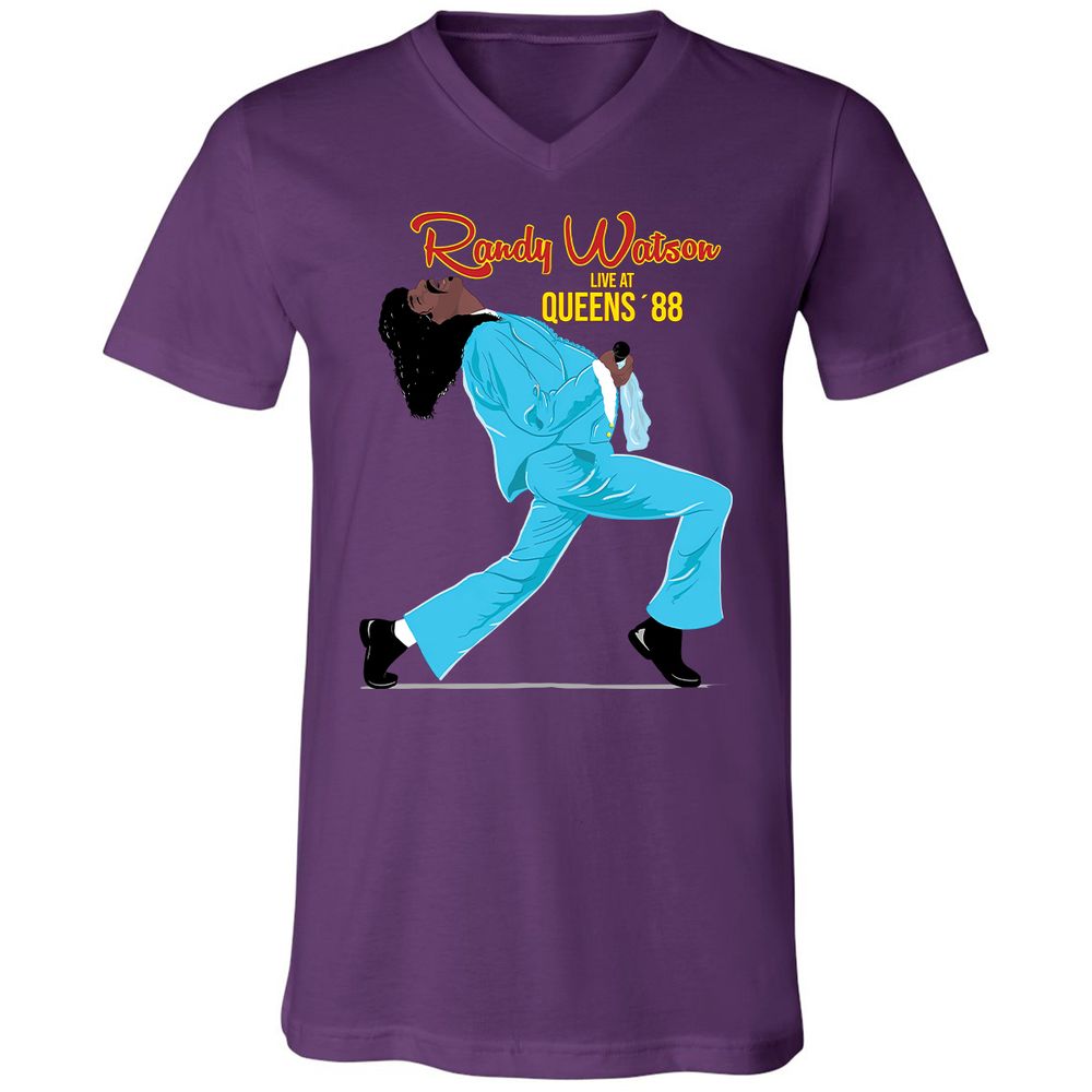 Unisex V-Neck T-Shirt - H32T7AGP - Team Purple - 2