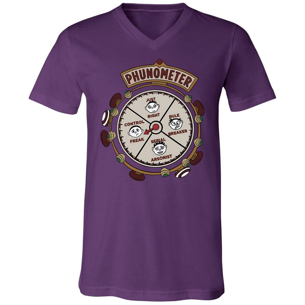 Unisex V-Neck T-Shirt - Q6VCS1Z4 - Team Purple - 2