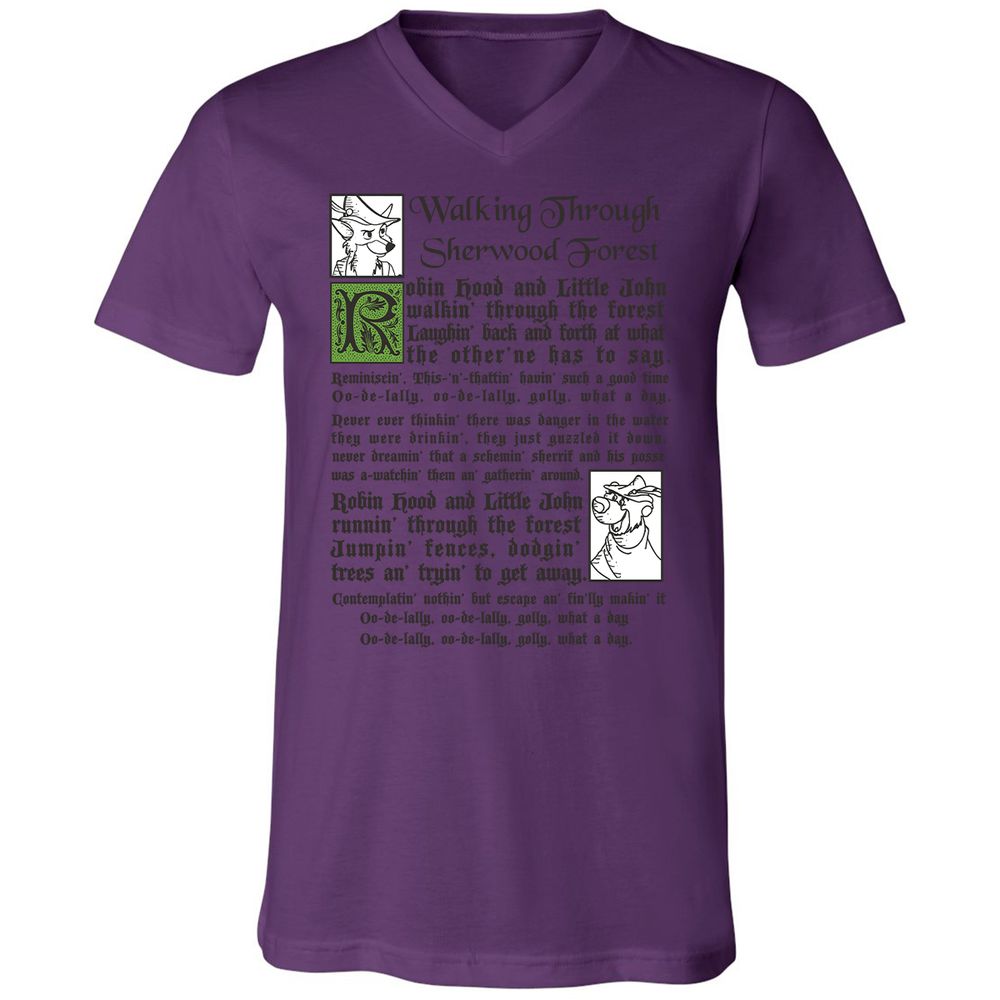 Unisex V-Neck T-Shirt - A6LYJTGA - Team Purple - 2