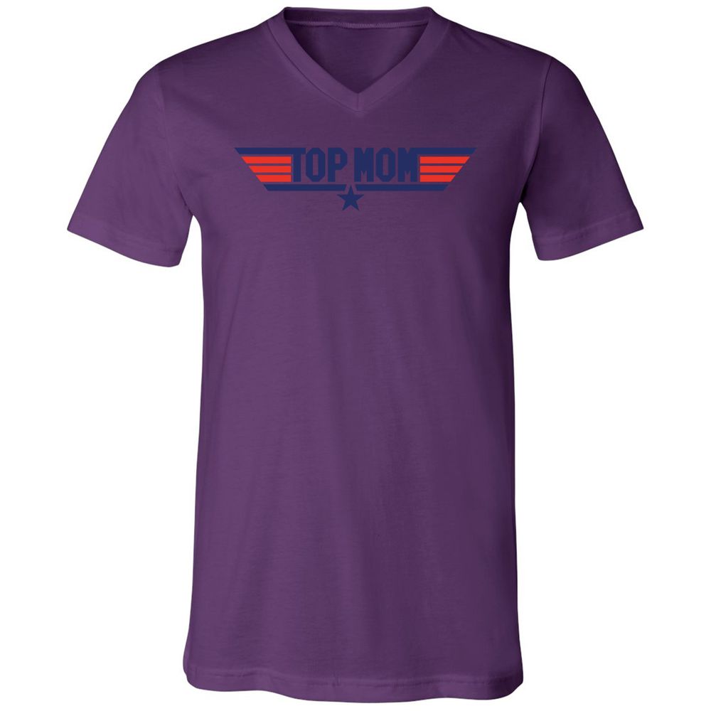 Unisex V-Neck T-Shirt - 3HX2CGGQ - Team Purple - 2
