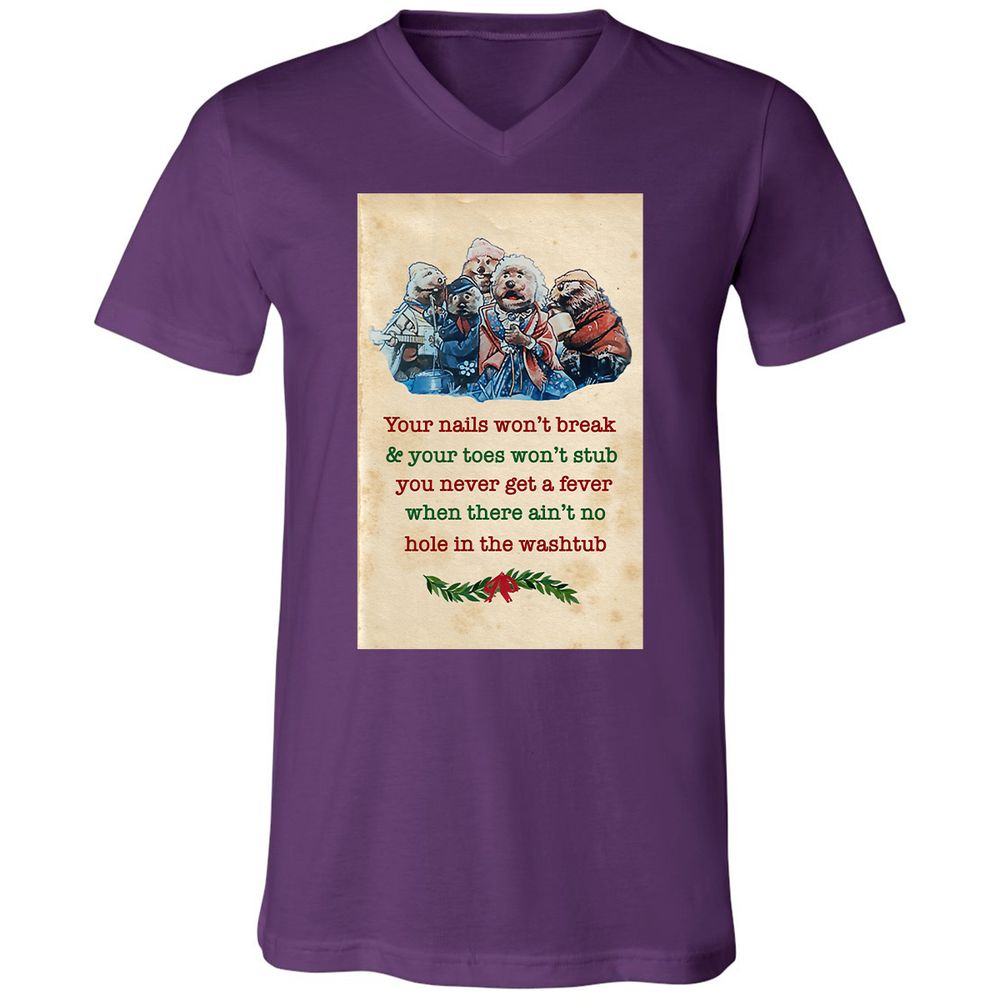 Unisex V-Neck T-Shirt - Y2C1FLXP - Team Purple - 2