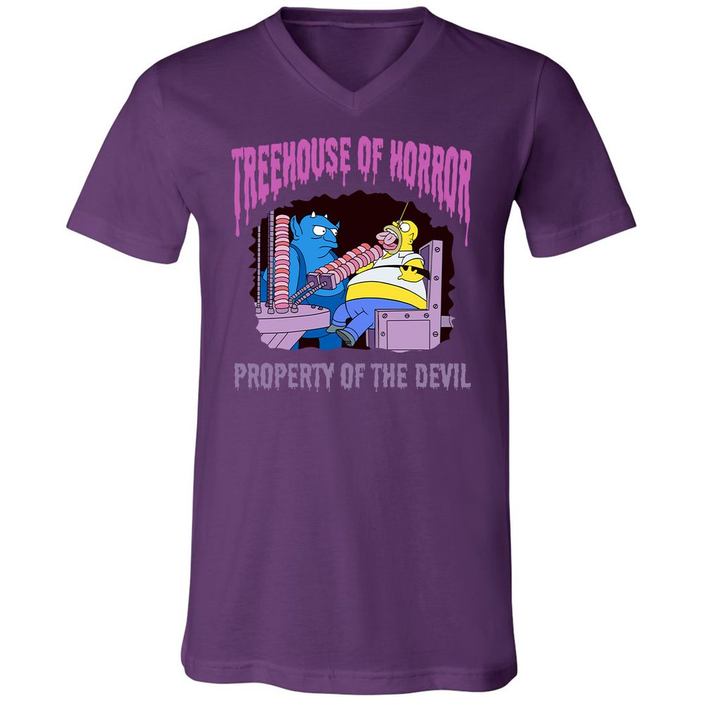 Unisex V-Neck T-Shirt - 1HHL6PCF - Team Purple - 2