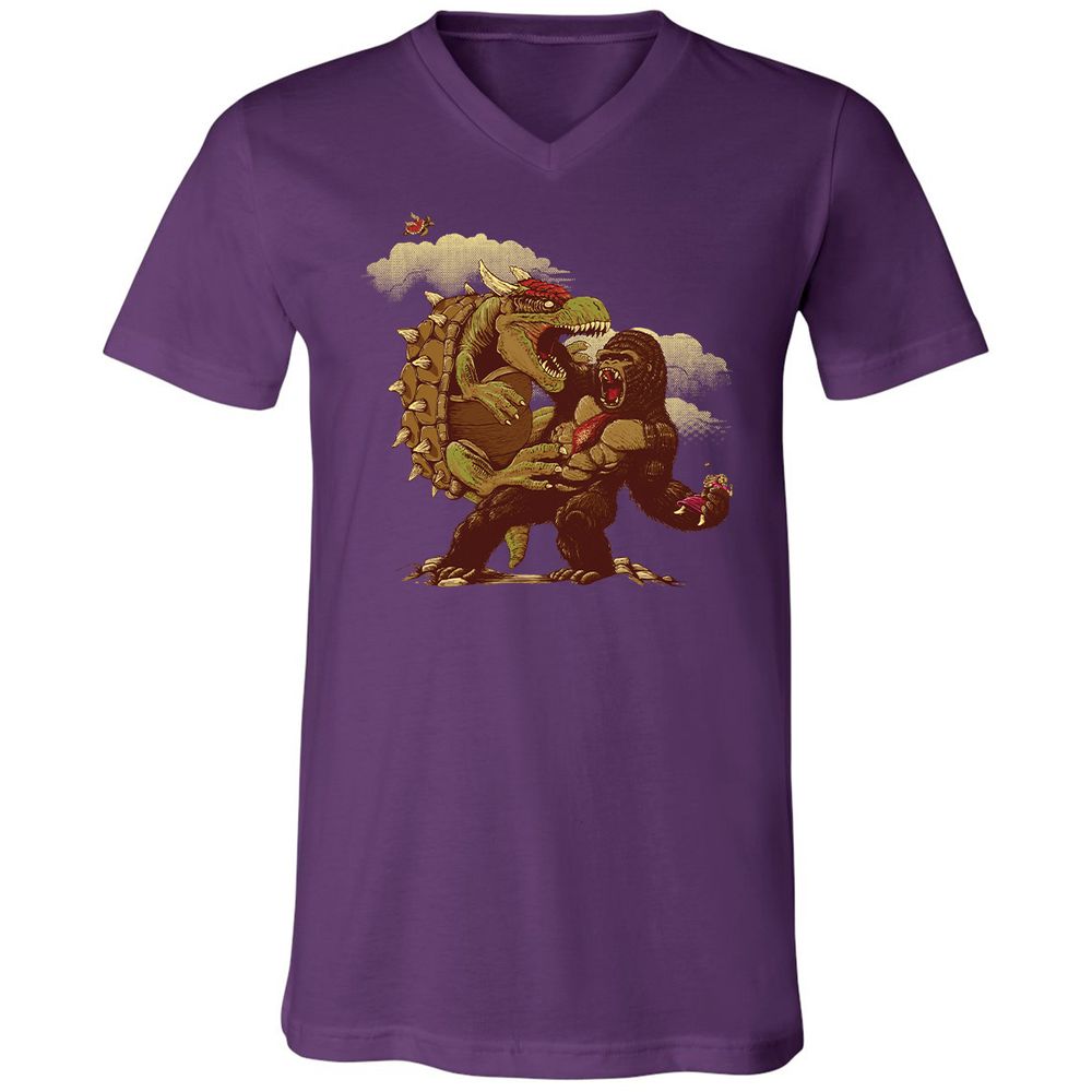 Unisex V-Neck T-Shirt - N5FBLYUQ - Team Purple - 2