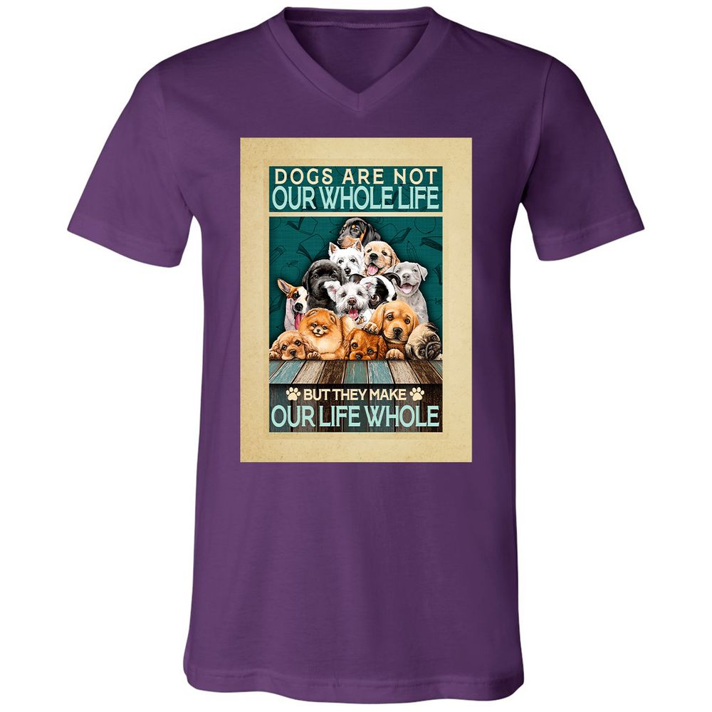 Unisex V-Neck T-Shirt - 33P9UBH8 - Team Purple - 2