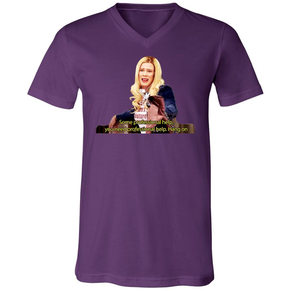 Unisex V-Neck T-Shirt - K3CV418E - Team Purple - 2