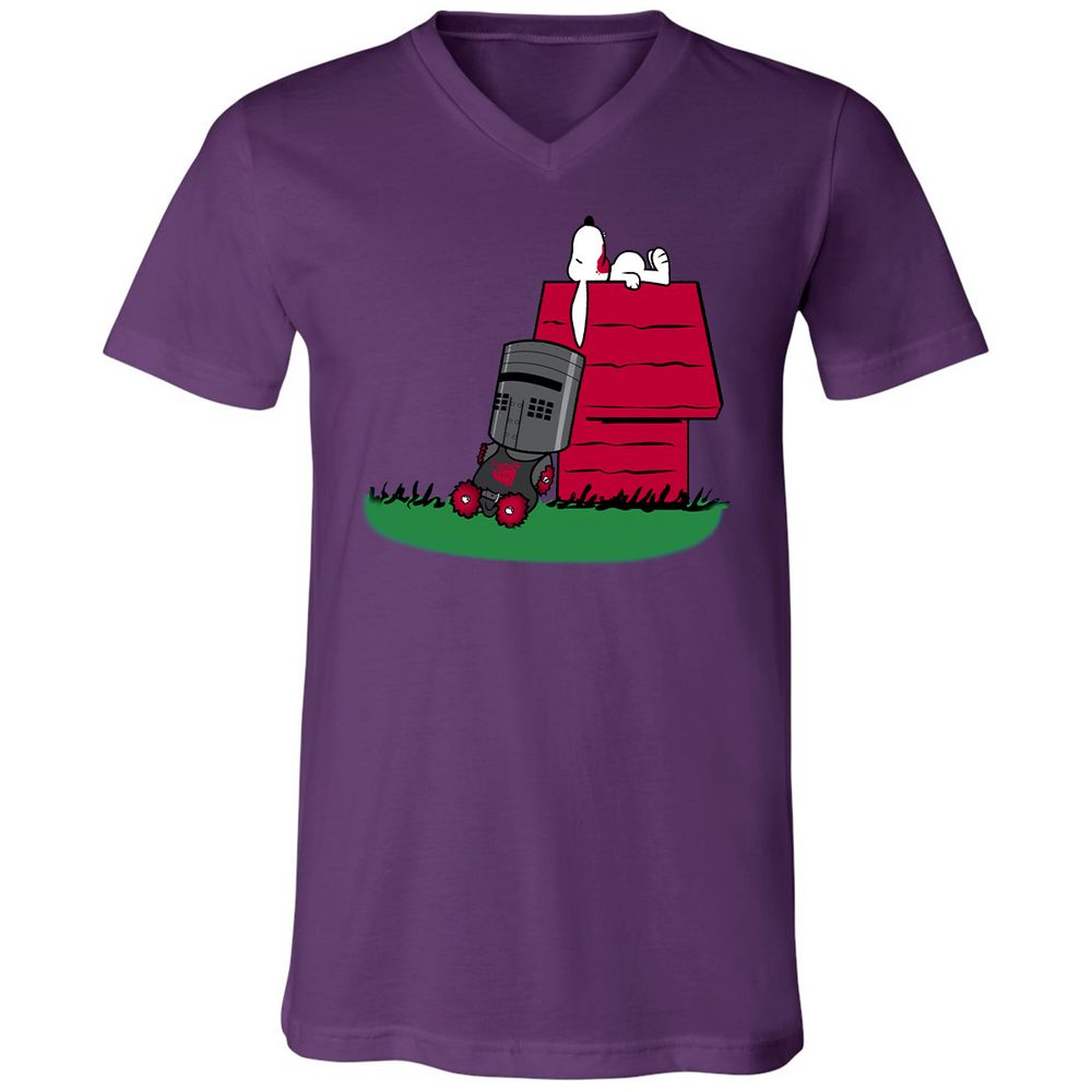 Unisex V-Neck T-Shirt - E97P5S6R - Team Purple - 2