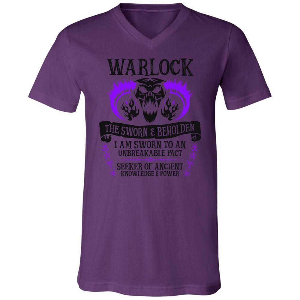 Unisex V-Neck T-Shirt - NPCEW7XV - Team Purple - 2