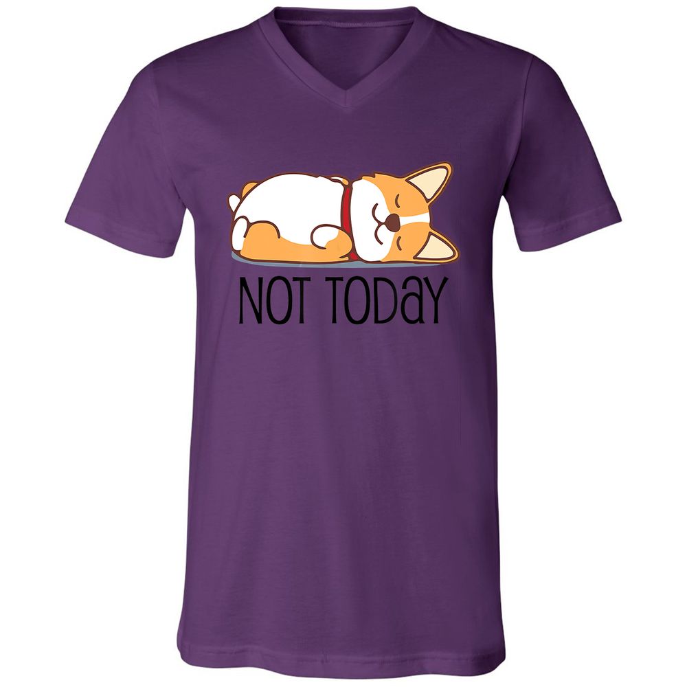Unisex V-Neck T-Shirt - X984QRCB - Team Purple - 2