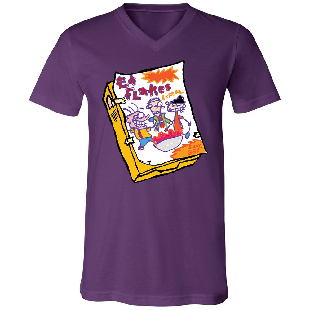 Unisex V-Neck T-Shirt - BER9F2G6 - Team Purple - 2