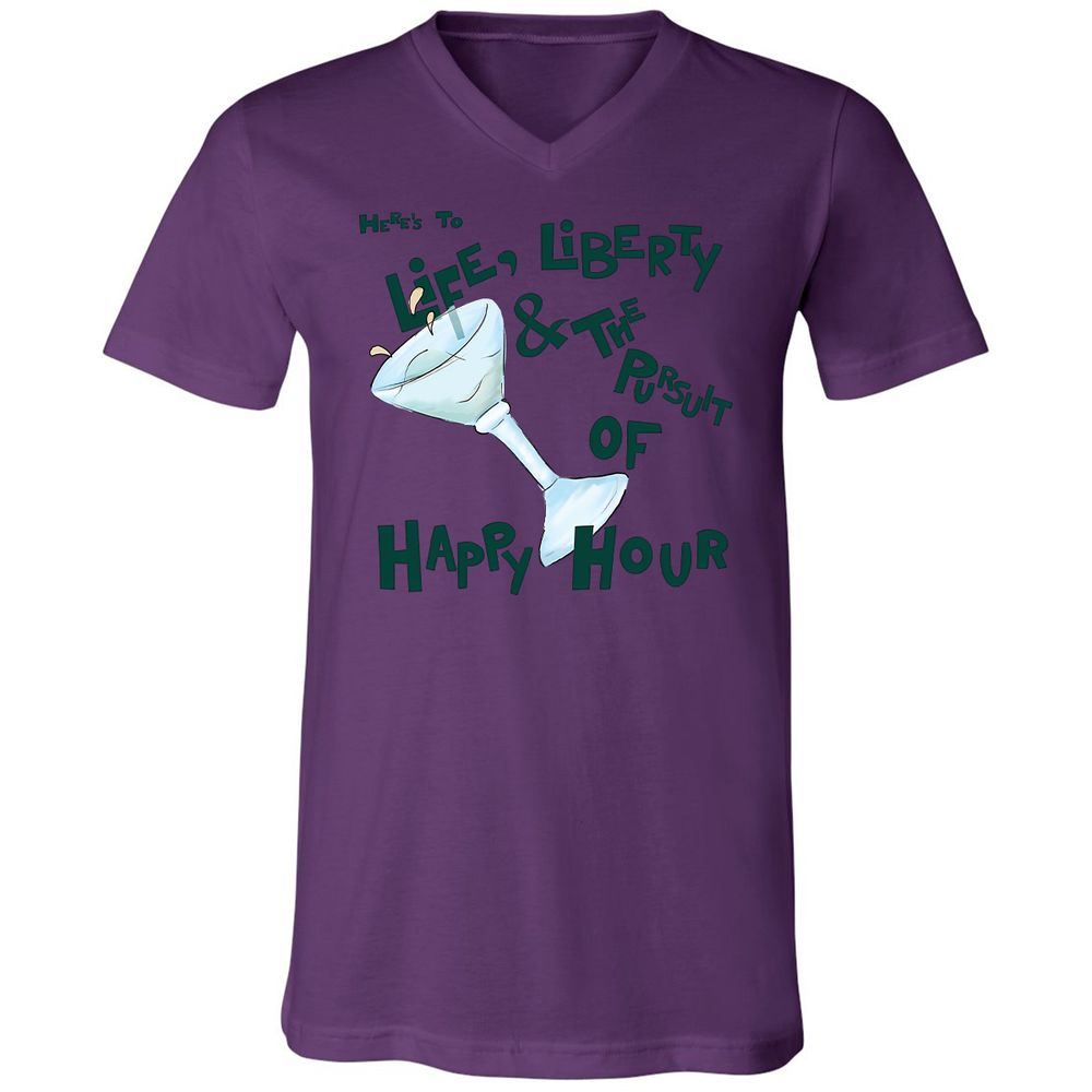 Unisex V-Neck T-Shirt - NQ15DWXG - Team Purple - 2