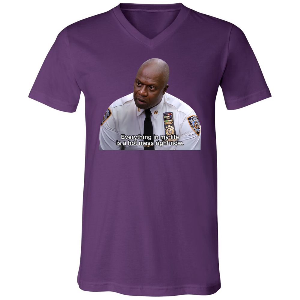 Unisex V-Neck T-Shirt - FYYM5YFT - Team Purple - 2