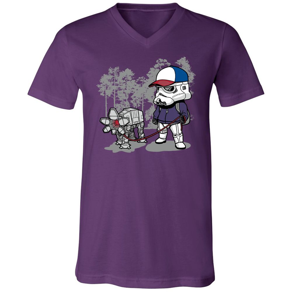 Unisex V-Neck T-Shirt - F8YZJFAJ - Team Purple - 2