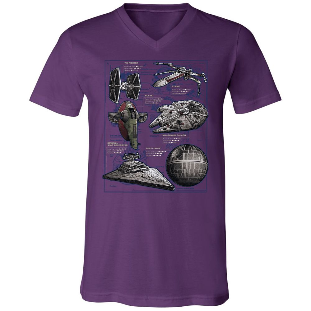 Unisex V-Neck T-Shirt - GXNBCA89 - Team Purple - 2