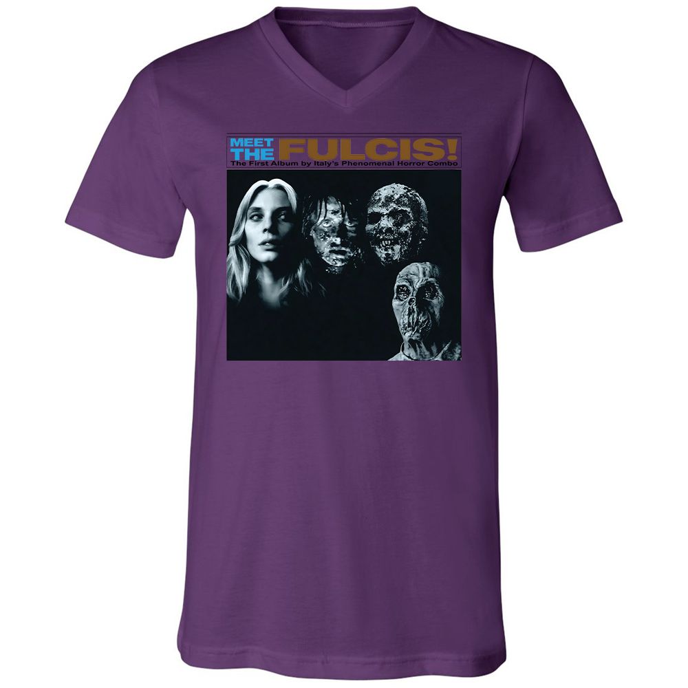 Unisex V-Neck T-Shirt - J26RGWF9 - Team Purple - 2