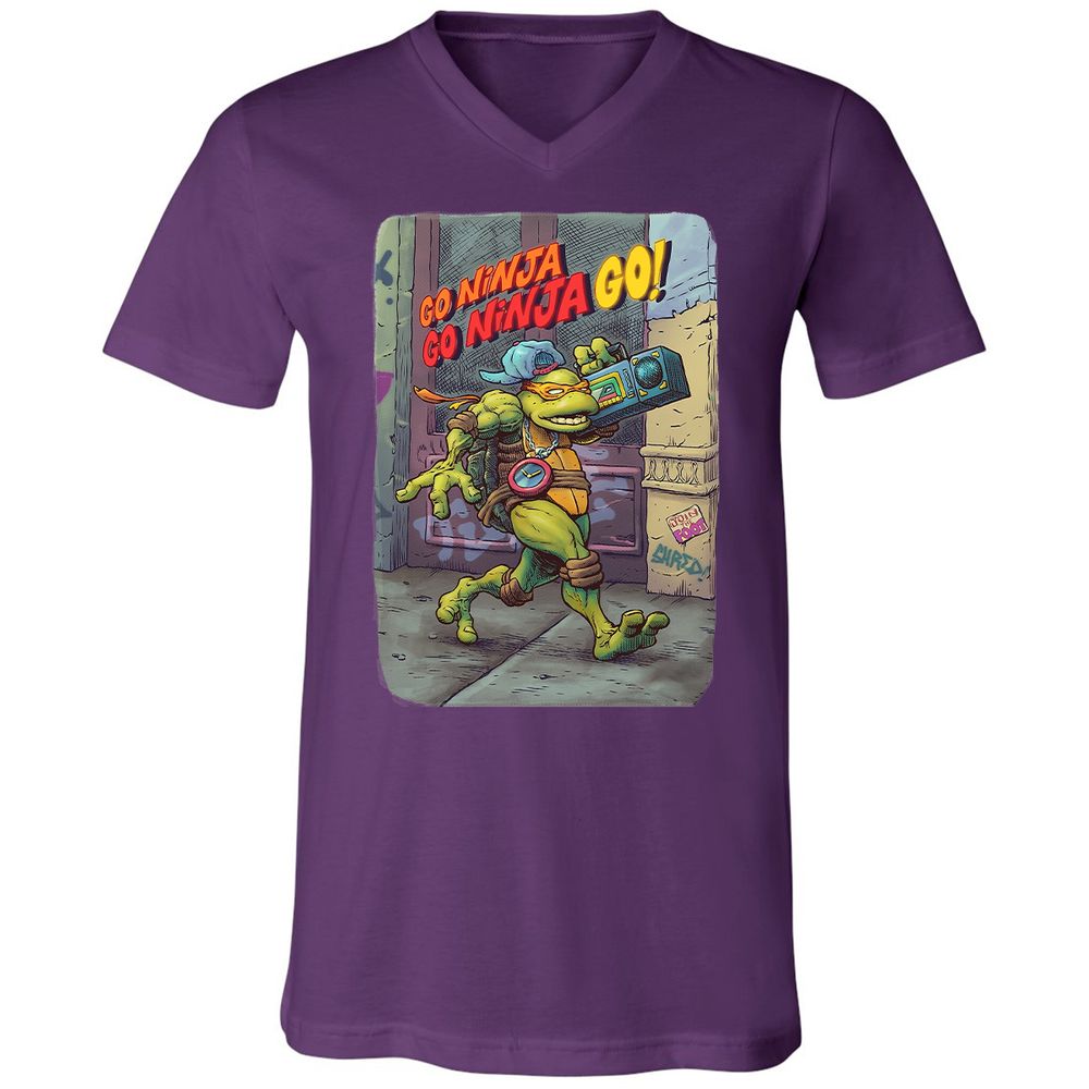 Unisex V-Neck T-Shirt - 3WZ7M4JQ - Team Purple - 2