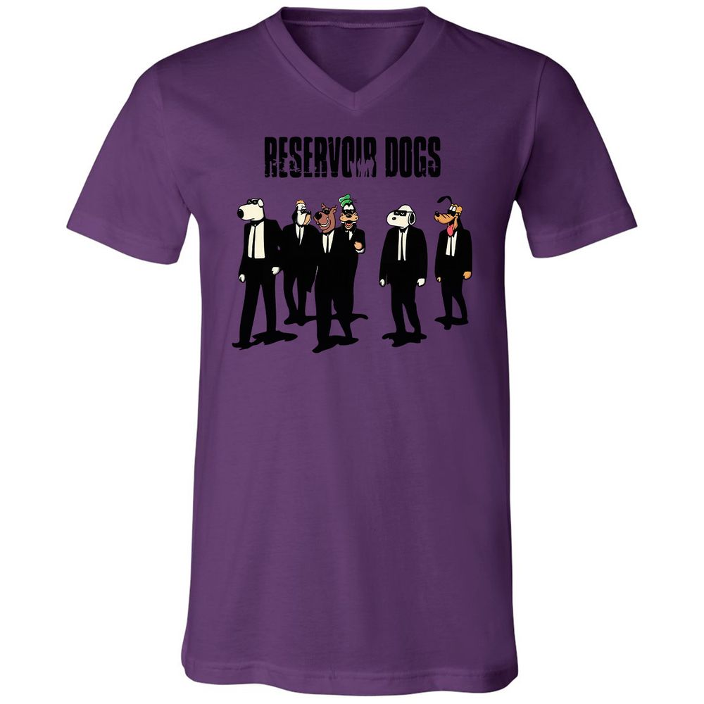 Unisex V-Neck T-Shirt - 419XYVNL - Team Purple - 2