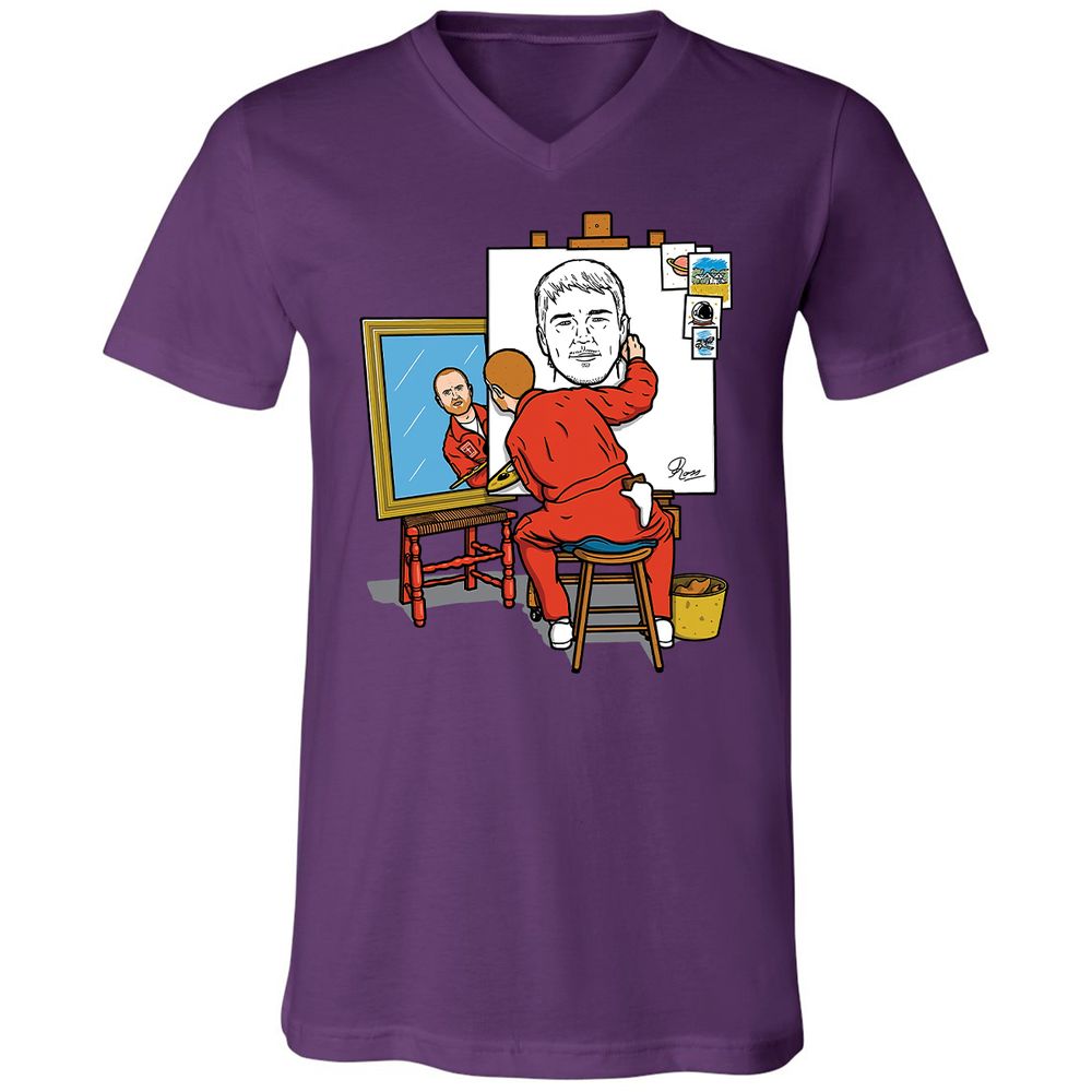 Unisex V-Neck T-Shirt - 1UB88QQL - Team Purple - 2
