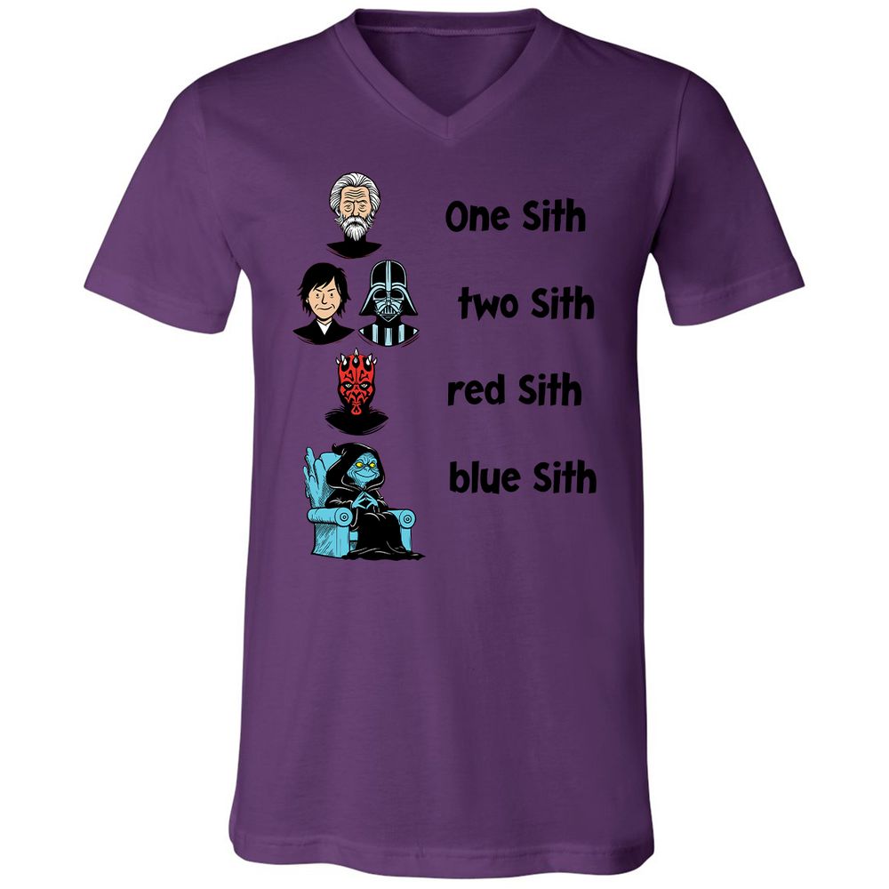 Unisex V-Neck T-Shirt - SV2YJG8X - Team Purple - 2