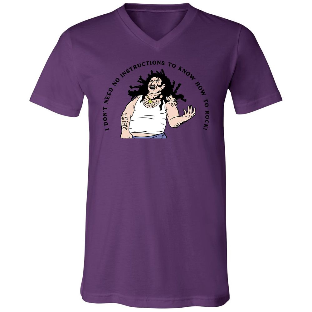Unisex V-Neck T-Shirt - Y5BYVVDJ - Team Purple - 2
