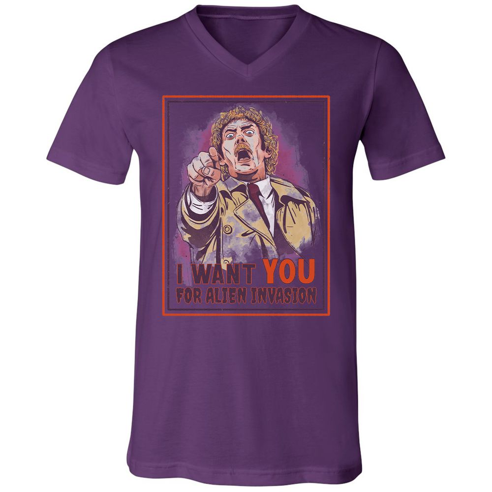 Unisex V-Neck T-Shirt - 4N2LMQPR - Team Purple - 2