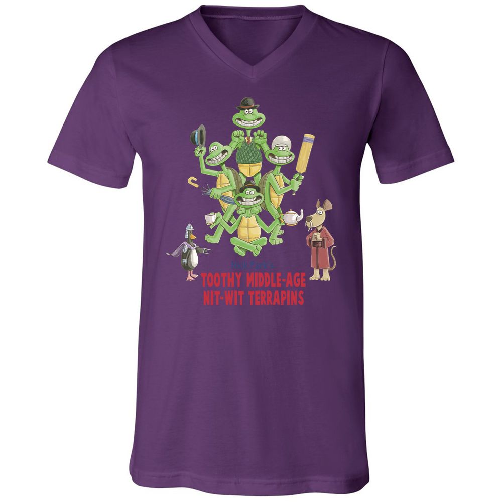 Unisex V-Neck T-Shirt - 3EB1U517 - Team Purple - 2