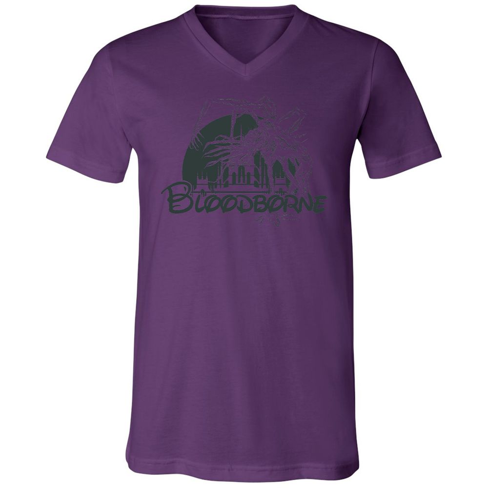 Unisex V-Neck T-Shirt - W3LCRZUH - Team Purple - 2