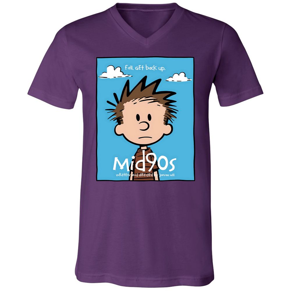 Unisex V-Neck T-Shirt - 4LGGD5H2 - Team Purple - 2