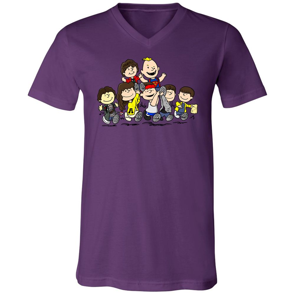 Unisex V-Neck T-Shirt - 5QJQ14DP - Team Purple - 2