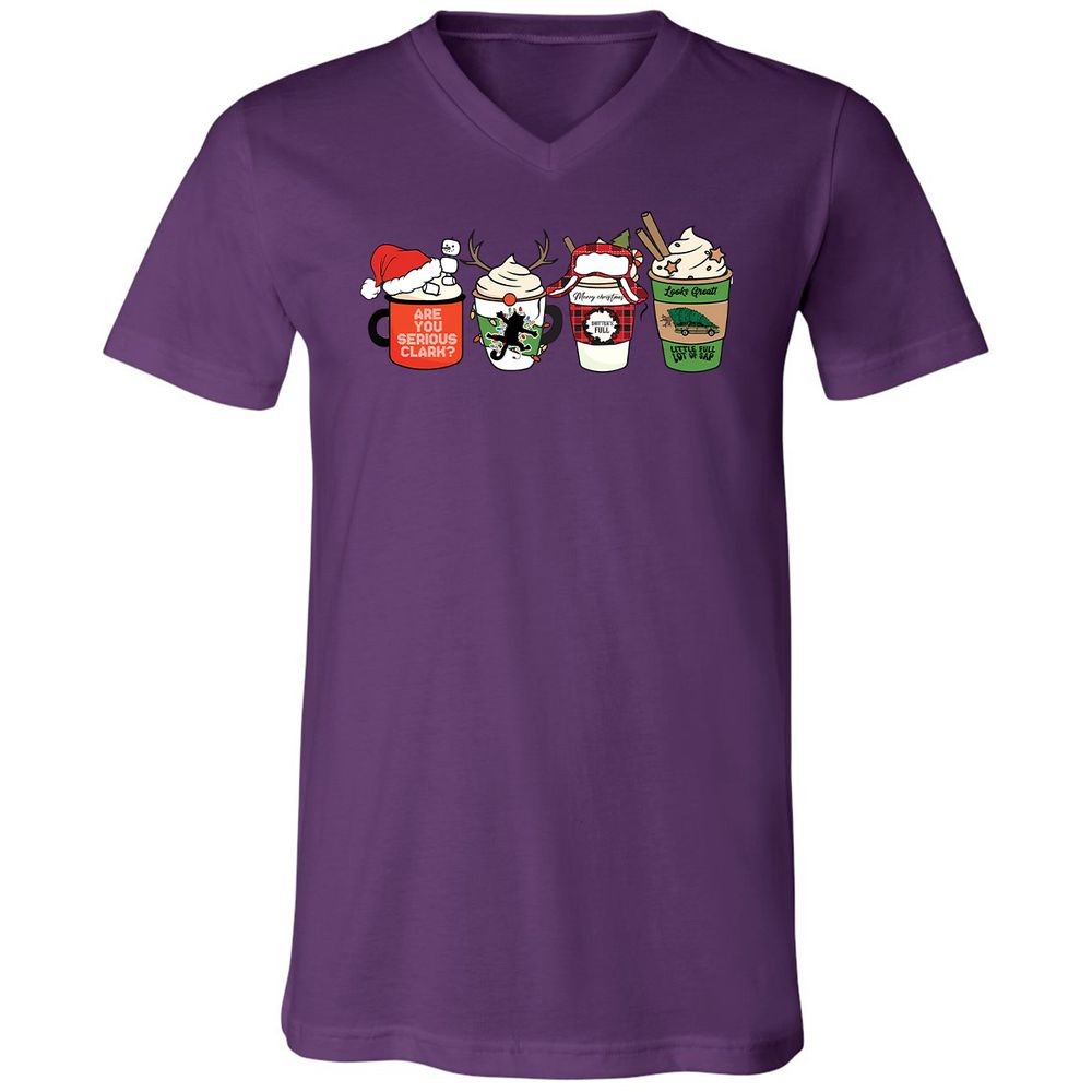 Unisex V-Neck T-Shirt - DUD7N2R2 - Team Purple - 2