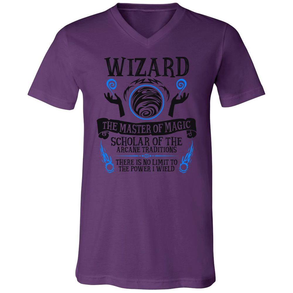 Unisex V-Neck T-Shirt - RWEK8PFQ - Team Purple - 2