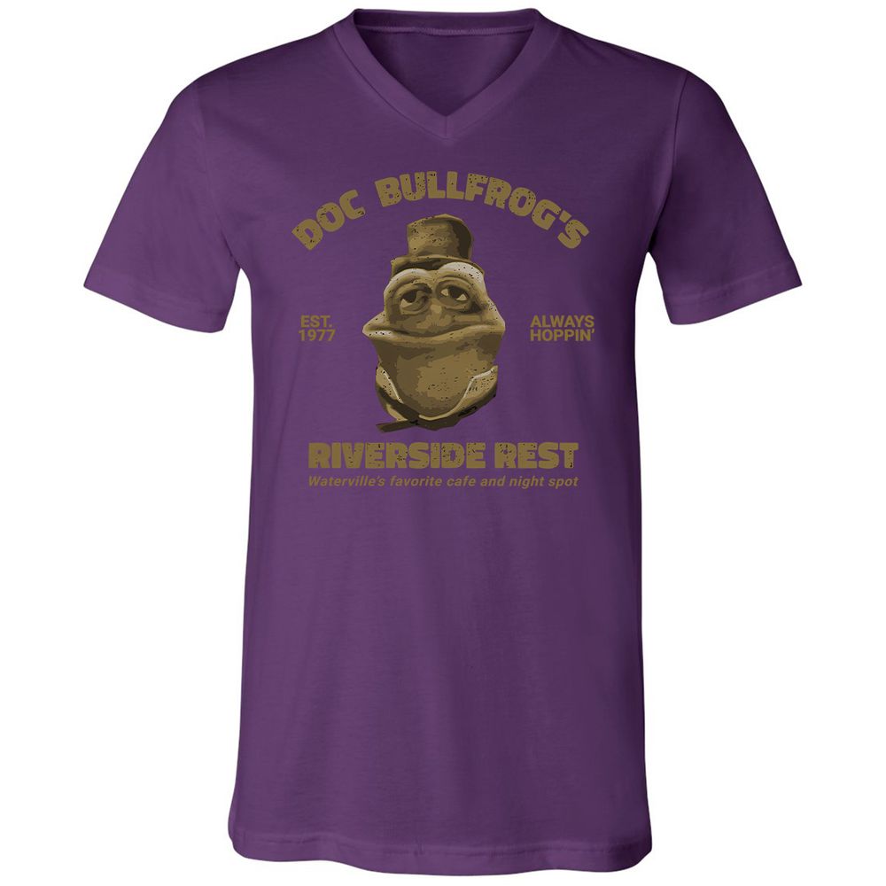 Unisex V-Neck T-Shirt - 62Q6EF5P - Team Purple - 2