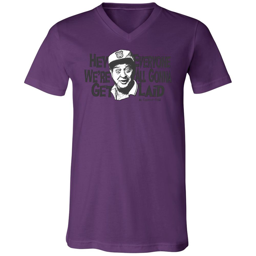 Unisex V-Neck T-Shirt - QH64ZL82 - Team Purple - 2