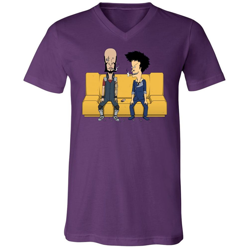 Unisex V-Neck T-Shirt - SLL4CKTH - Team Purple - 2