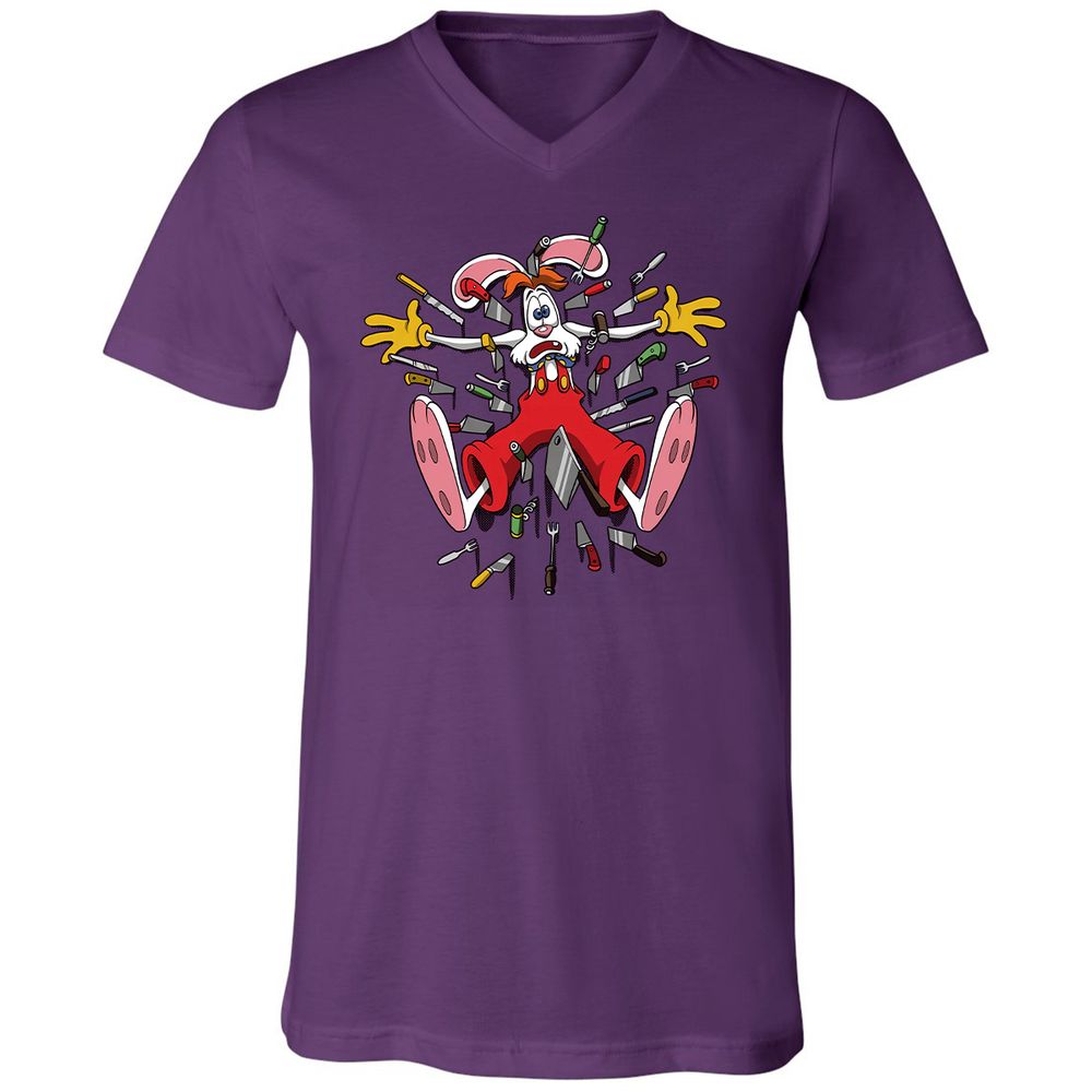 Unisex V-Neck T-Shirt - 5ZATVGA1 - Team Purple - 2