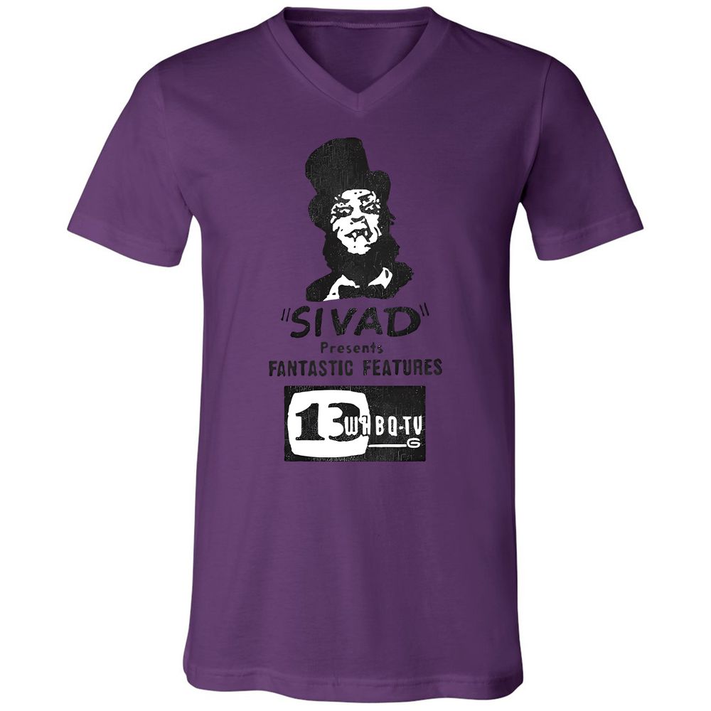 Unisex V-Neck T-Shirt - HMFLJQKL - Team Purple - 2