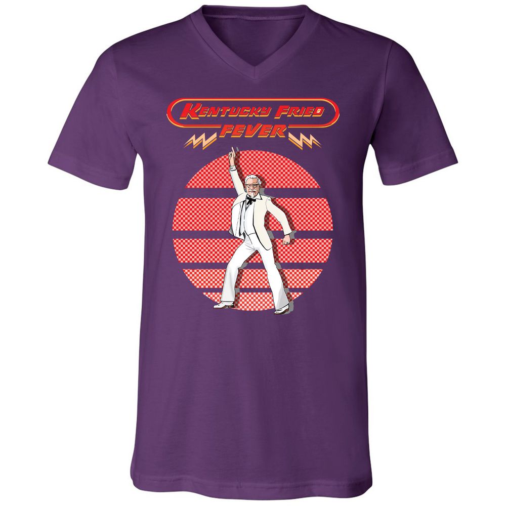 Unisex V-Neck T-Shirt - Y9SYKSJ1 - Team Purple - 2