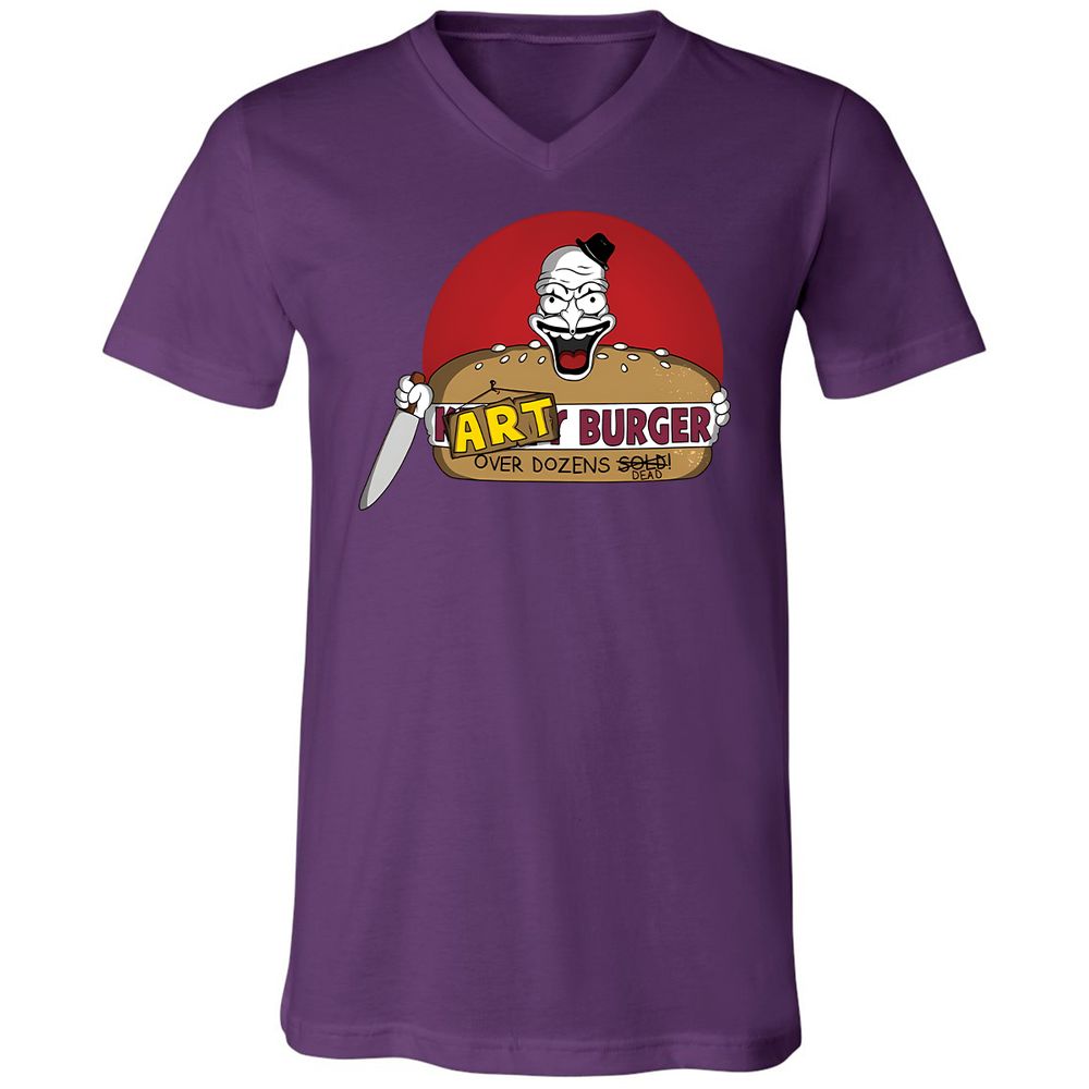 Unisex V-Neck T-Shirt - W7FASM7H - Team Purple - 2