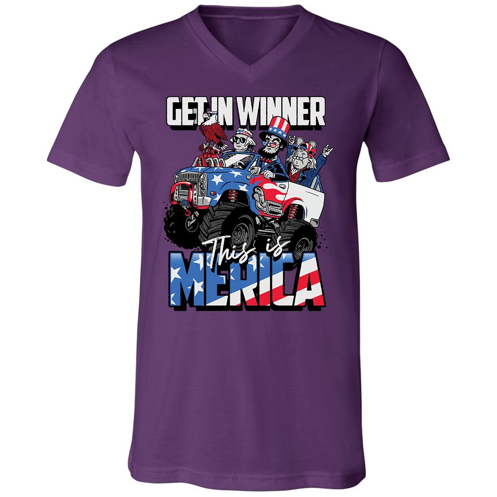 Unisex V-Neck T-Shirt - N9Q2Z1DL - Team Purple - 2